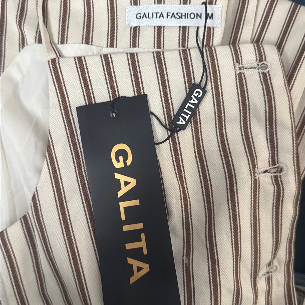 GALITA 🔥 2 Pc Flattering Stripes Stunning Tie Back Pant Suit  Boutique Size Med - Picture 4 of 12